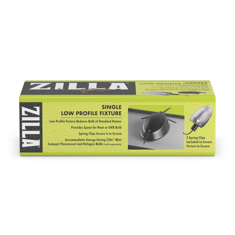 Zilla Low Profile Reptile Terrarium Fixtures Single,Black - Image 4